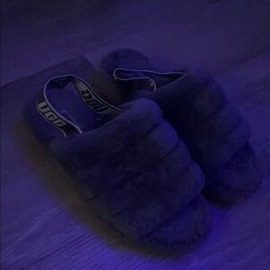 UGG Fluffy Slippers - Dark Blue